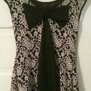 Lace bow top